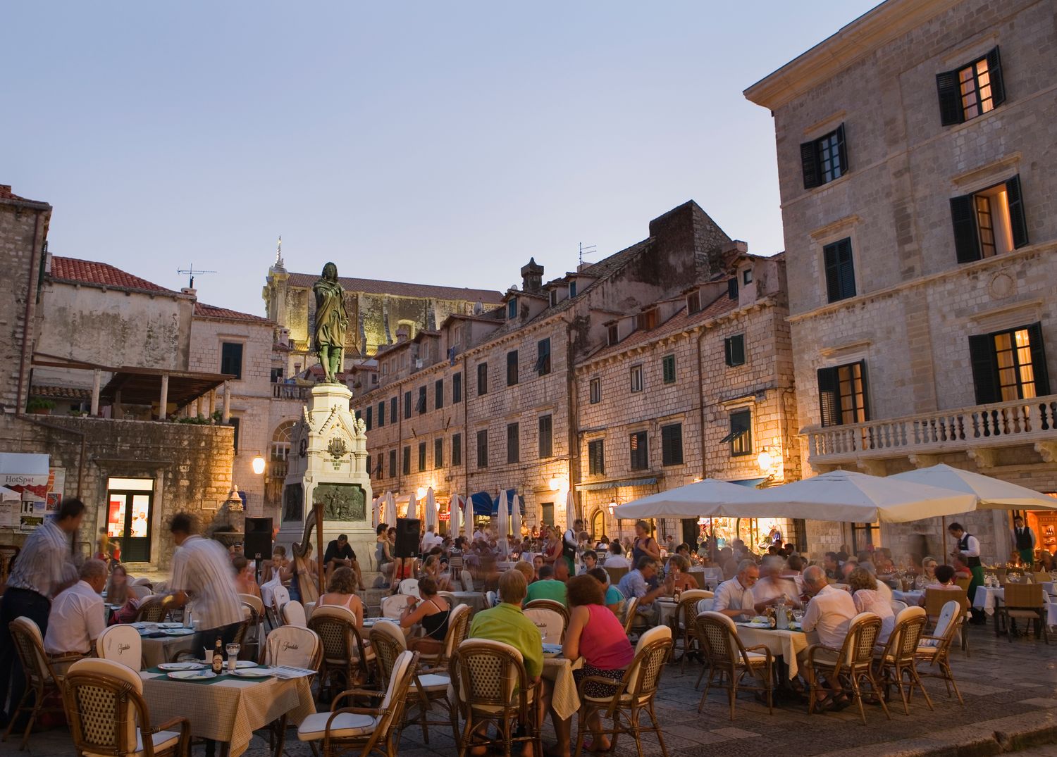 Evening in Old Town Dubrovnik.
